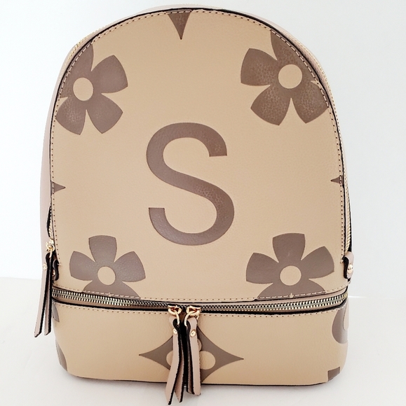 American Bee Leather Taupe Women\'s Backpack with Wallet main image 9